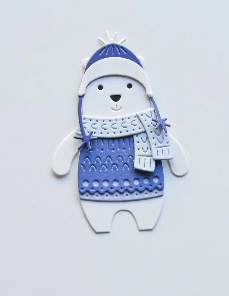 Новинка 2024 металлические Вырубные штампы с рождественским медведем для