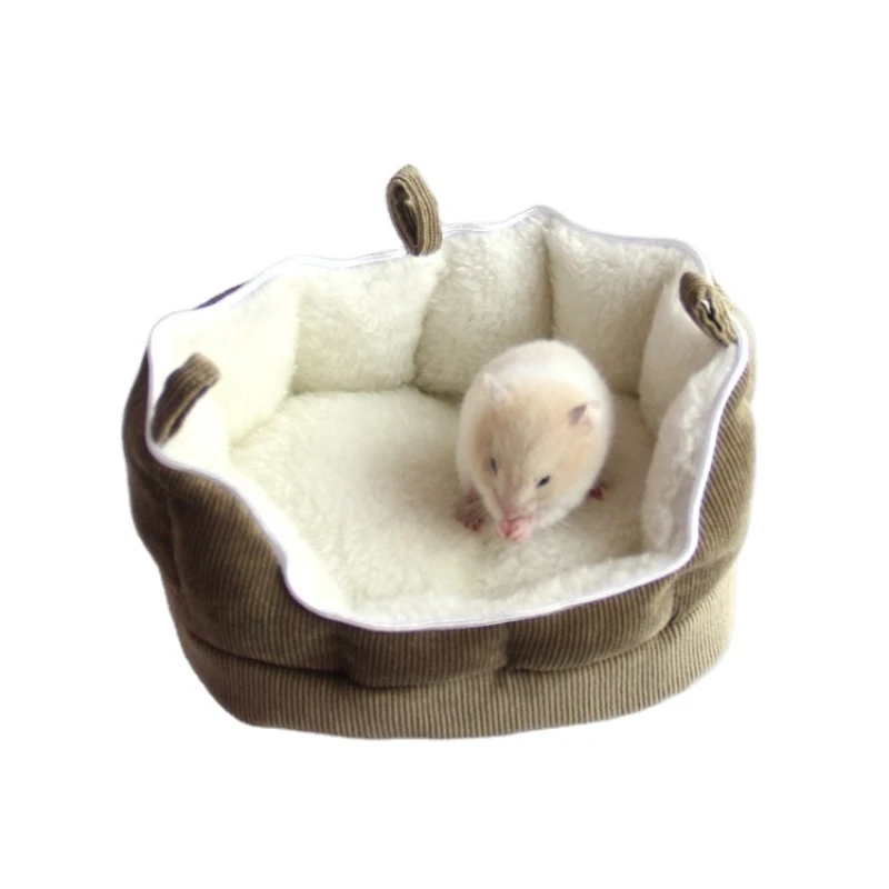 

Cheap Soft Small Pet Rat Hamster Bed House Chinchillas Squirrel Bed Nest Cage Mini Guinea Pigs Sleeping Beds Pet Hammock
