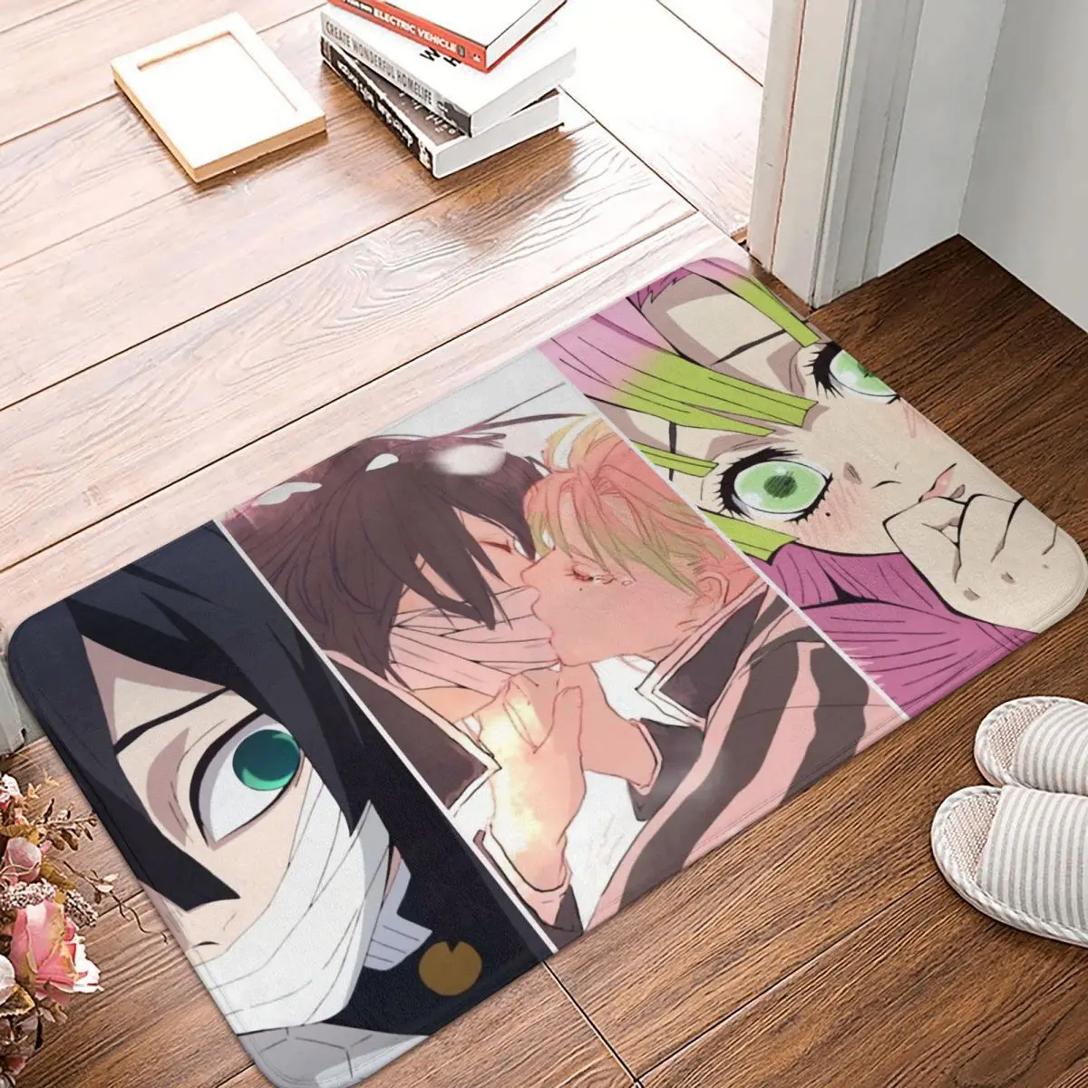 

Demon Slayer Kimetsu no Yaiba Anime Non-slip Doormat Mitsuri Bath Bedroom Mat Welcome Carpet Indoor Modern Decor