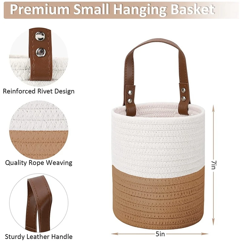 2 шт./упаковка круглая веревочная корзина для хранения ключей