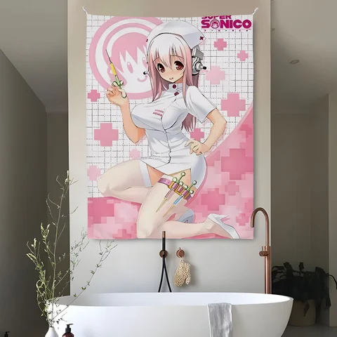Anime Game-Super S-SonicoES Sexy Tapestry Perfect For Home&Living Bedroom Decor Wall Art Backdrop Banner