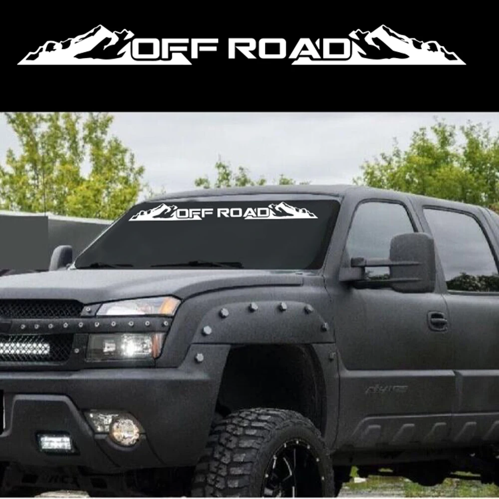 Современная виниловая наклейка на лобовое стекло для внедорожника 4x4 Современная виниловая наклейка на лобовое стекло для внедорожника 4x4