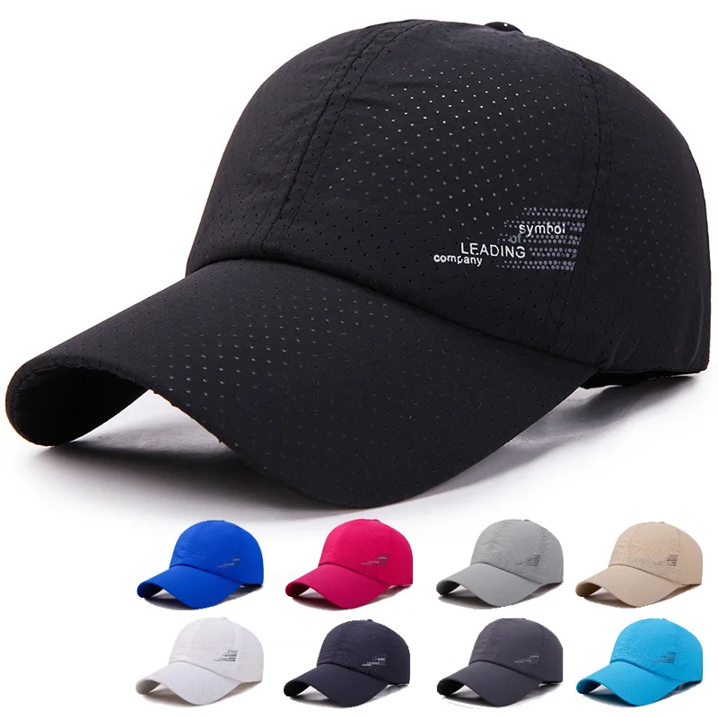 

Men Women Summer Baseball Cap Outdoor Quick Drying Hats Punch Breathable Cap Snapback Hat Bone Baseball Hat Sun Protection Caps