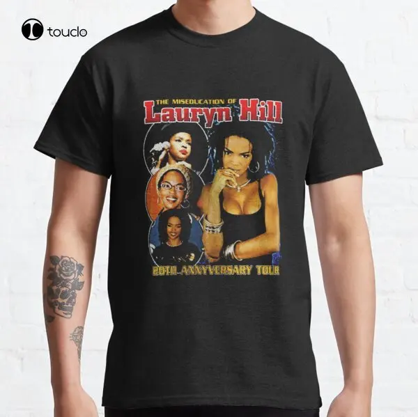 

Повседневный подарок, Классическая футболка Лаурин Хиллз, футболка на заказ, Aldult, подростковая, унисекс, цифровая печать, модная забавная Новая женская футболка