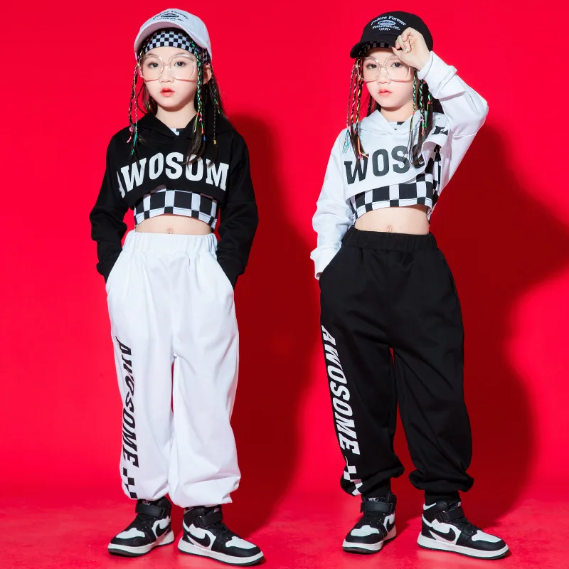 

Hip Hop Dance Suits Teenager Girls Stylish Streetwear Baby Jazz Clothing Set 4 5 6 8 10 12 14 15 years