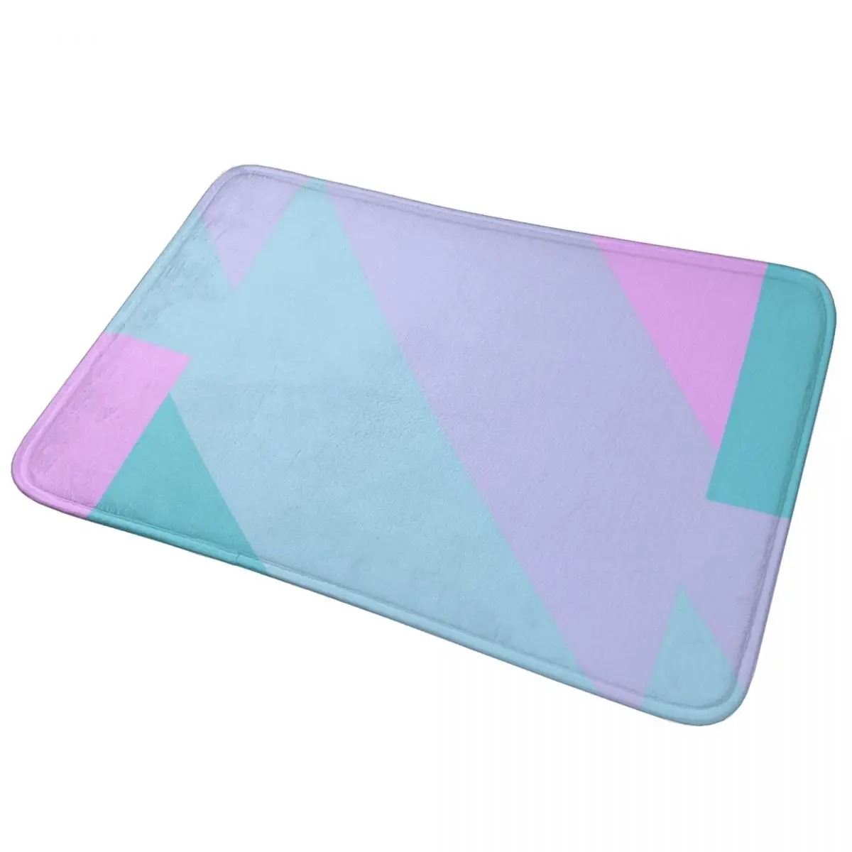 

Stripes - Teal And Purple Shades Doormat Non-slip Super Absorbent Bath Mats Home Entrance Rugs Kitchen Carpet Hallway Footpad