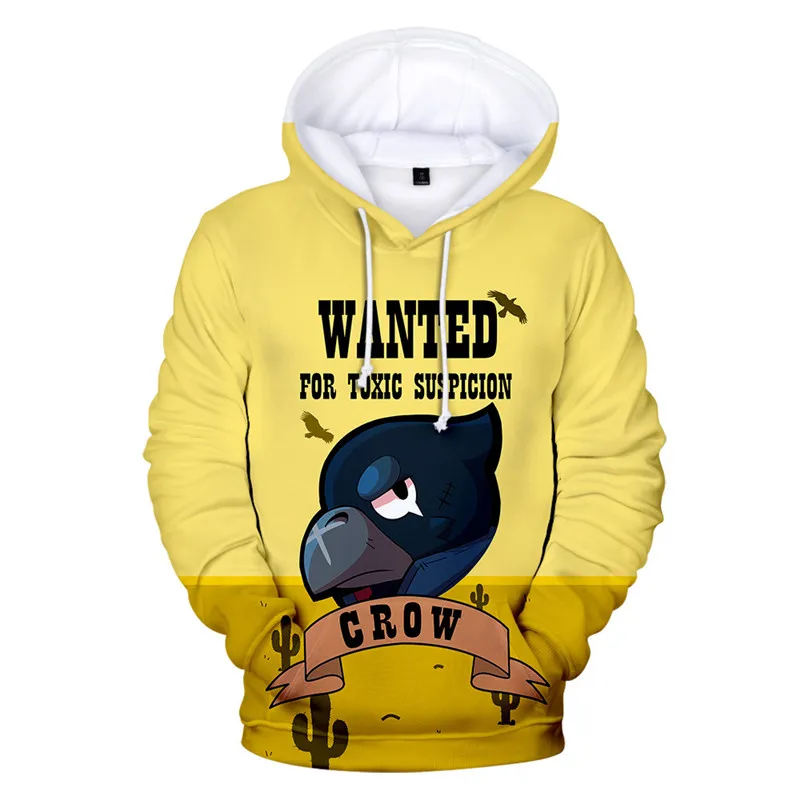

Brawings Mr.P Kids Hoodie Crow and Shooting Star, Game 3d Sweatshirt Boys Girls Tops Hoodies Baby Clothes Leon Child Wear