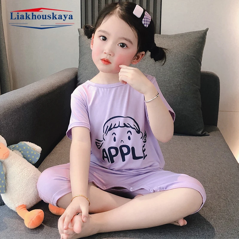 Пижамный костюм унисекс повседневная одежда для сна из модала с короткими