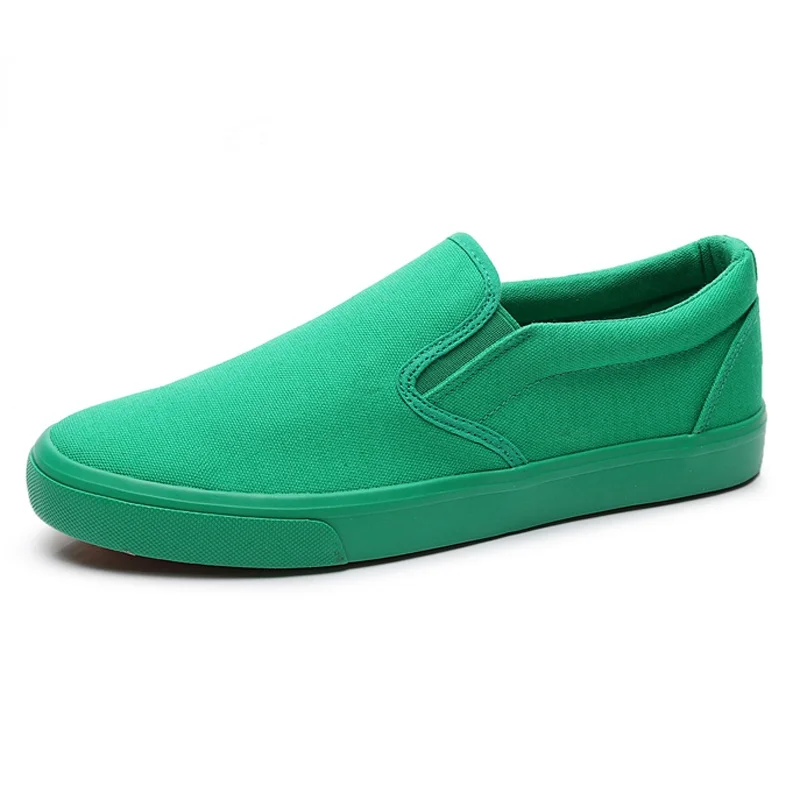 

New Canvas Driving Shoes Men Green Black Yellow White Vulcanized Lazy Canvas Shoes Mens Designer Sneakers Fashion Men