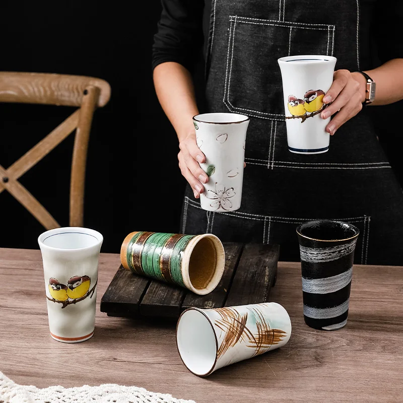 

Керамическая чашка в японском стиле, 300 мл, Высококачественная чашка для питьевой воды и молока для дома и ресторана, термостойкая чашка для чая, кружка