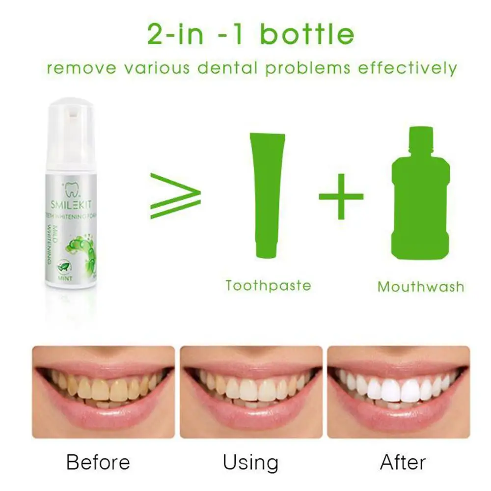 

Mint Oral Hygiene Breath Dental Tool Deep Cleansing Mouth Wash Teeth Mousse Toothpaste Whitening Foam Teeth Whitening