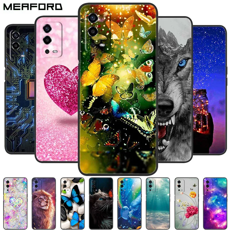 Чехол для OPPO A55 4G чехол Мягкая силиконовая задняя крышка из ТПУ Oppo OPPOA55 A 55 бампер