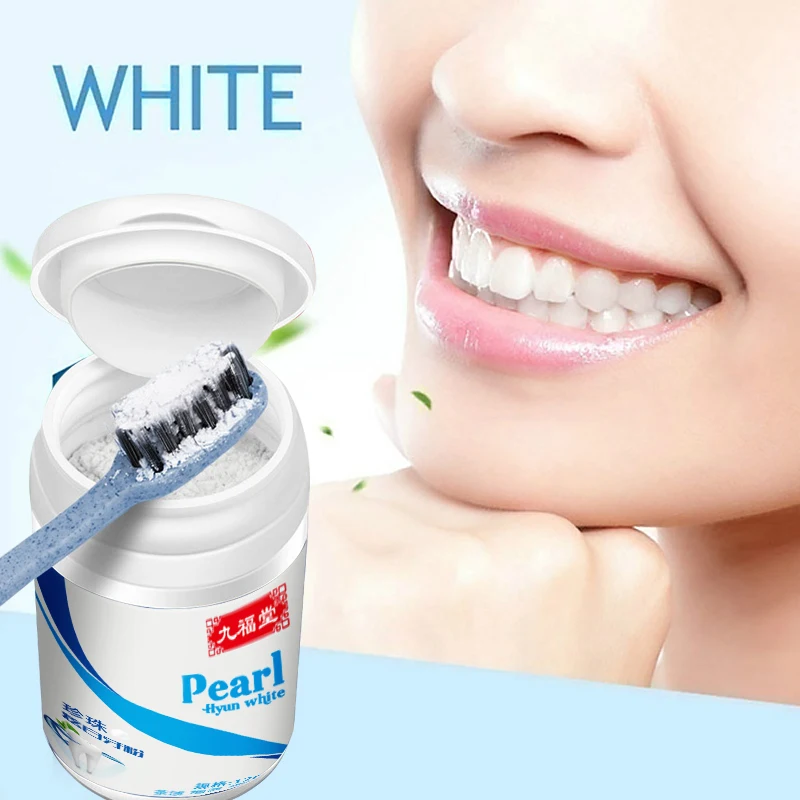 

Whitening Tooth Powder Remove Smoke Coffee Stains Toothpaste Freshen Bad Breath Oral Hygiene Brighten Teeth Cleaning Dental Care
