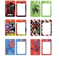 classic movie marvel super heroes pvc card holder protective case student campus hanging neck bag lanyard id card shell toys