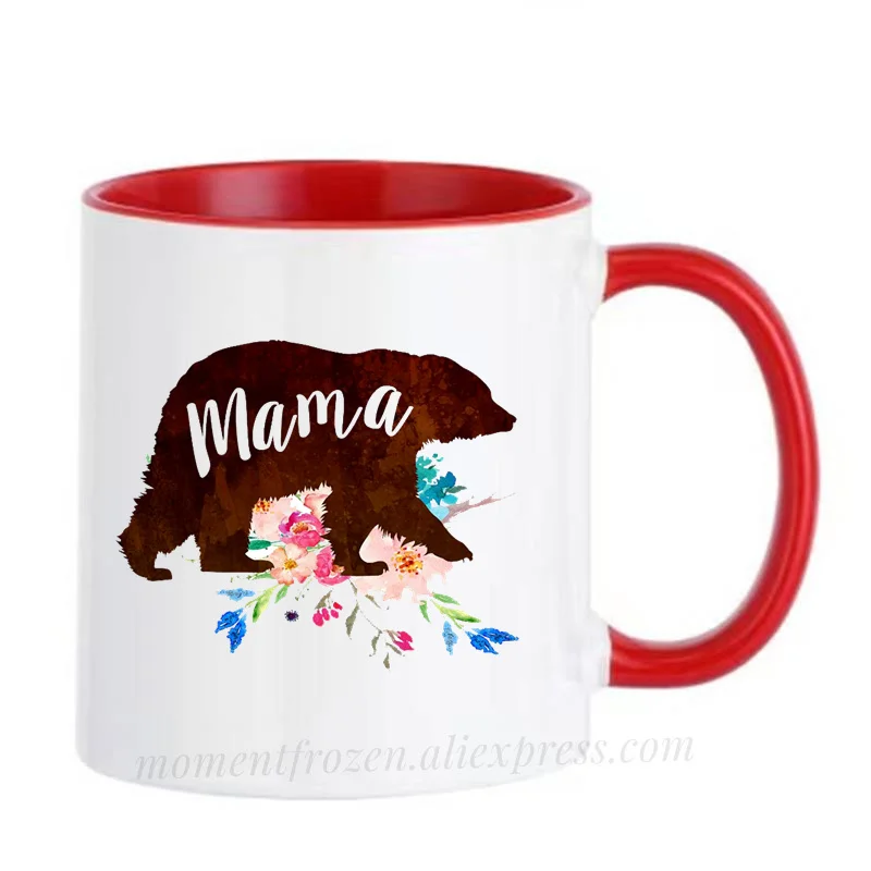 

Mama Bear Cup Mum Coffee Mugs Caffeine Cocoa Tea Mugen Mom Gifts Home Decal Milk Tableware Coffeeware Teaware Beer Drinkware