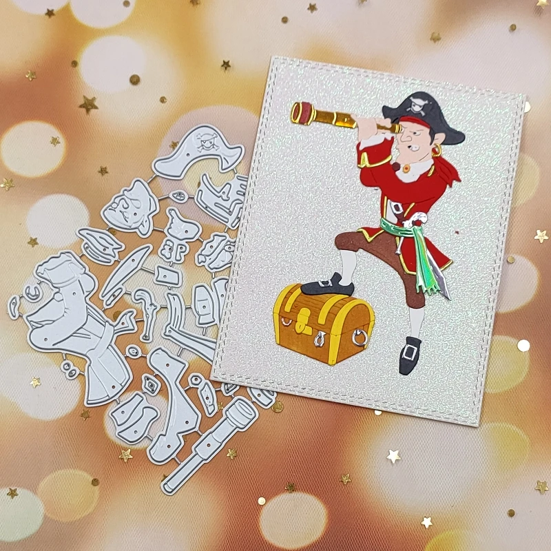 

Pirate Metal Cutting Dies Stencil DIY Scrapbooking Album Paper Card Template