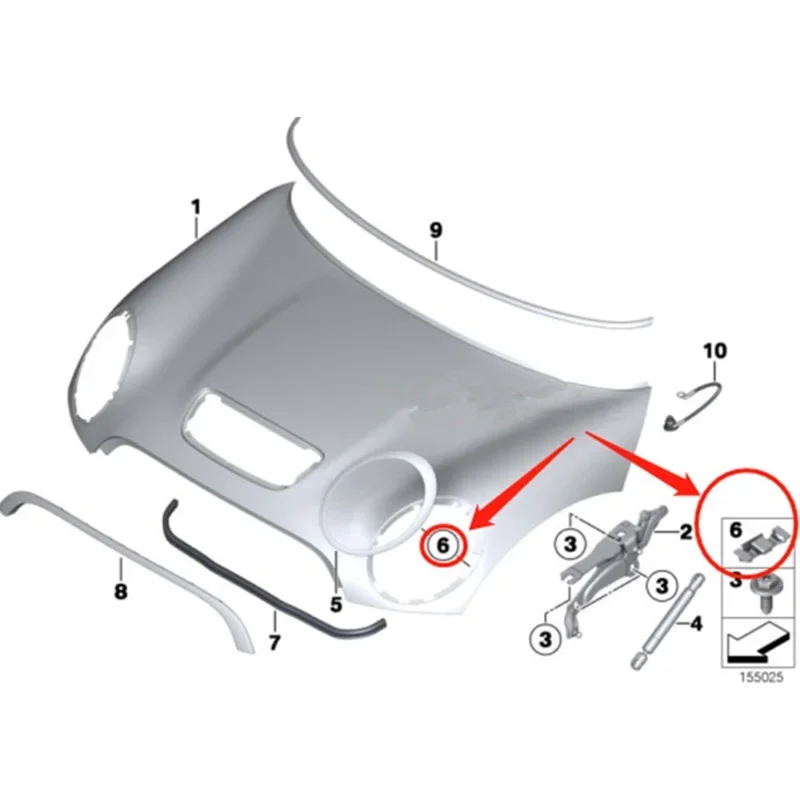 Для BMW Mini Cooper R55 R56 R60 F55 F56 2007-2018 фара покрытие рамка фиксированный зажим пряжка