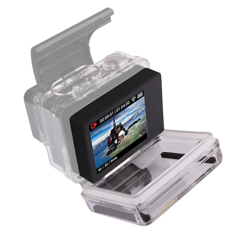 For Gopro Bacpac Lcd Display Monitor Action Camera Screen + Back Door Case Cover Hero 3+4 |