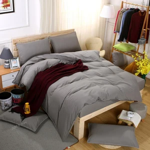 Pure Purple Duvet Cover Flat Sheet pillowcase(s) set 3,4-PC Classic Simple Solid Color Bedding Sets King Queen Full Twin size