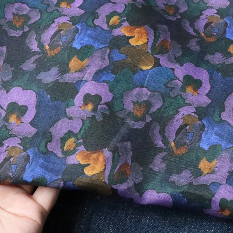 Высококачественное натуральное чистое белье из рами ткань с цифровой печатью