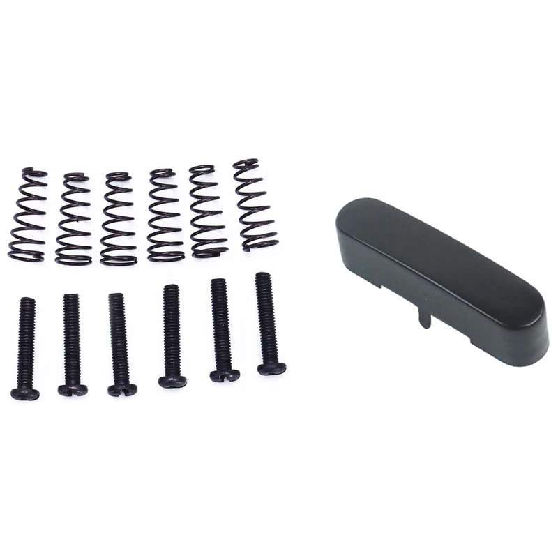 

1 латунная накладка на шею и 6 шт., направляющие сиденья для гитары Tremolo, регулируемые конические пружины и черные винты