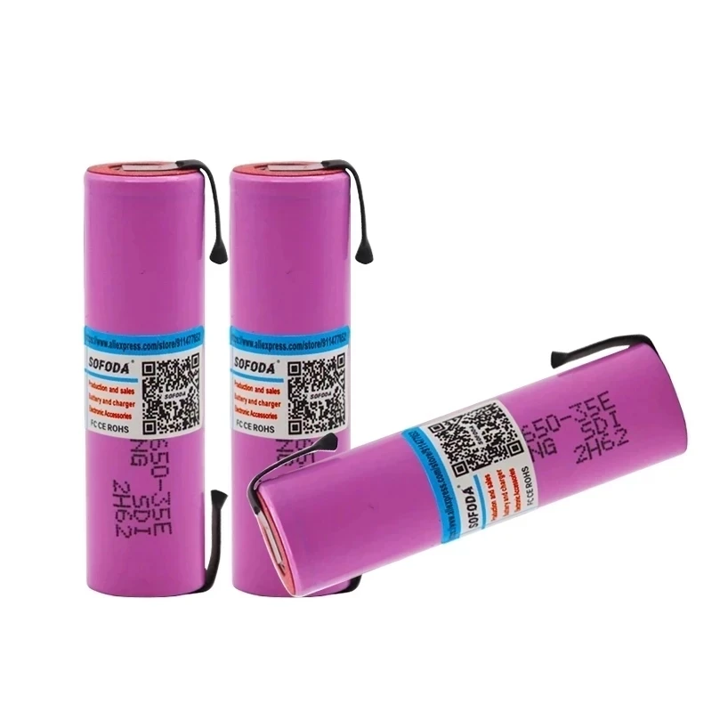 Перезаряжаемая батарея 18650 3500mAh 13A разрядка INR18650-35E литий-ионная 3.7 |