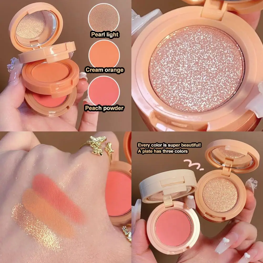 

NEW 3 In 1 Highlighter For Face Makeup Stick Cream Contour Illuminator Makeup Matte Contour Rose Tea Blush Highgloss Palette