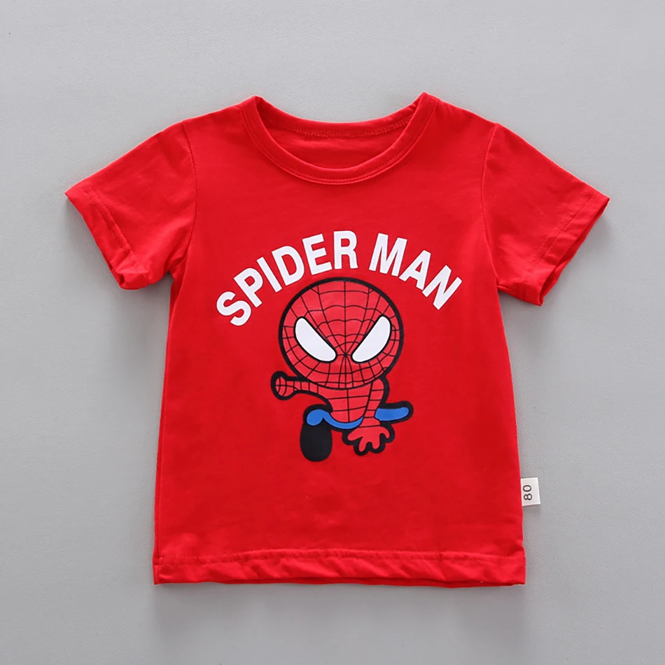 Комплект одежды для мальчиков Человек-паук летняя детская футболка с брюками