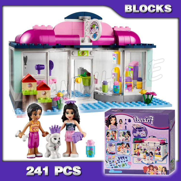 

241pcs New Friends Heartlake City Pet Salon 10171 Emma Joanna Model Building Kit Blocks Brick Sets Compatible with