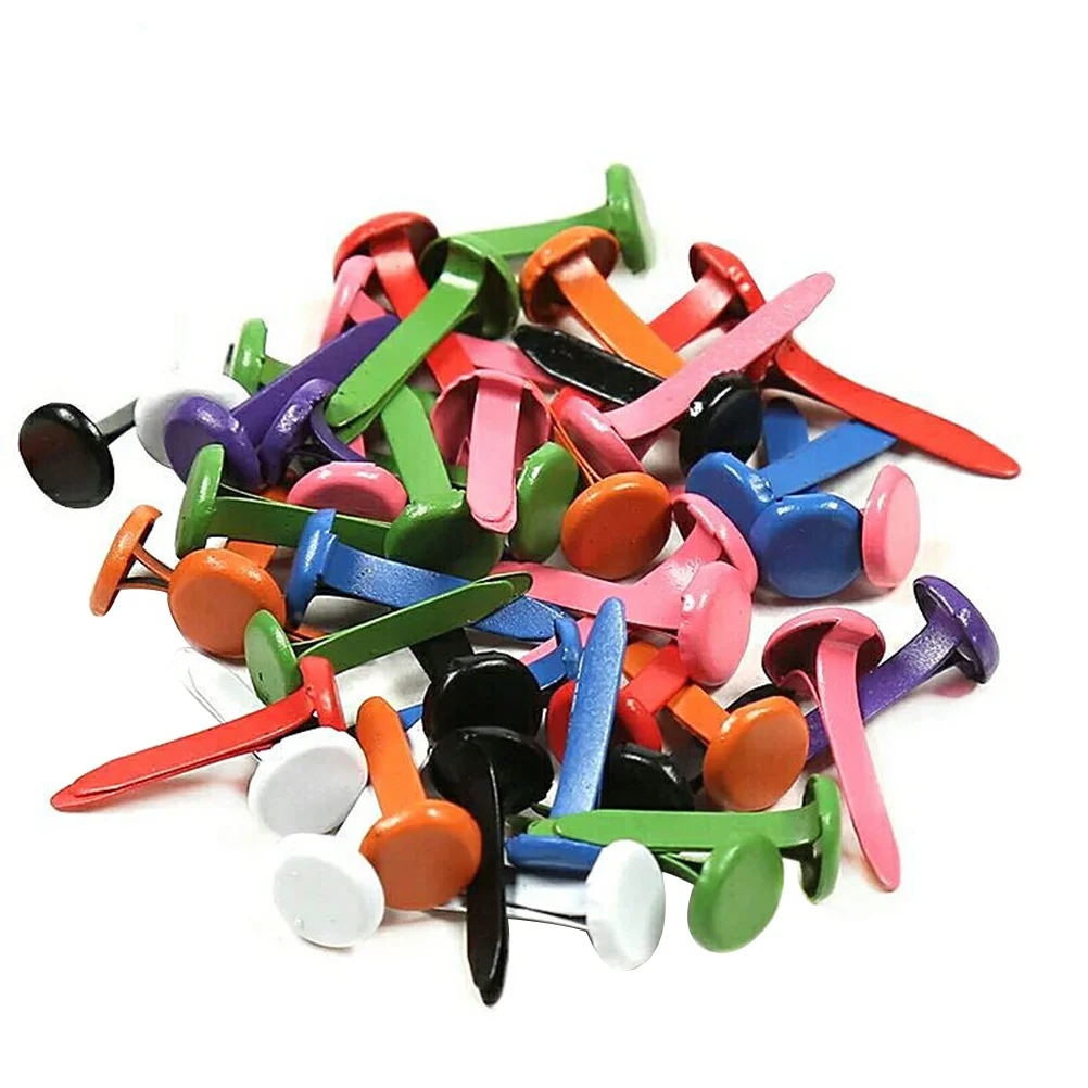

150Pcs Round Fasteners Practical Round Brads Crafts Embellishment for Scrapbook Decoration Accessorise