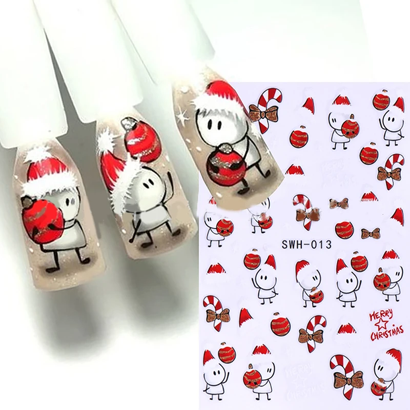 Радужные фейерверки наклейки для дизайна ногтей 3D зимний Новый год красочный