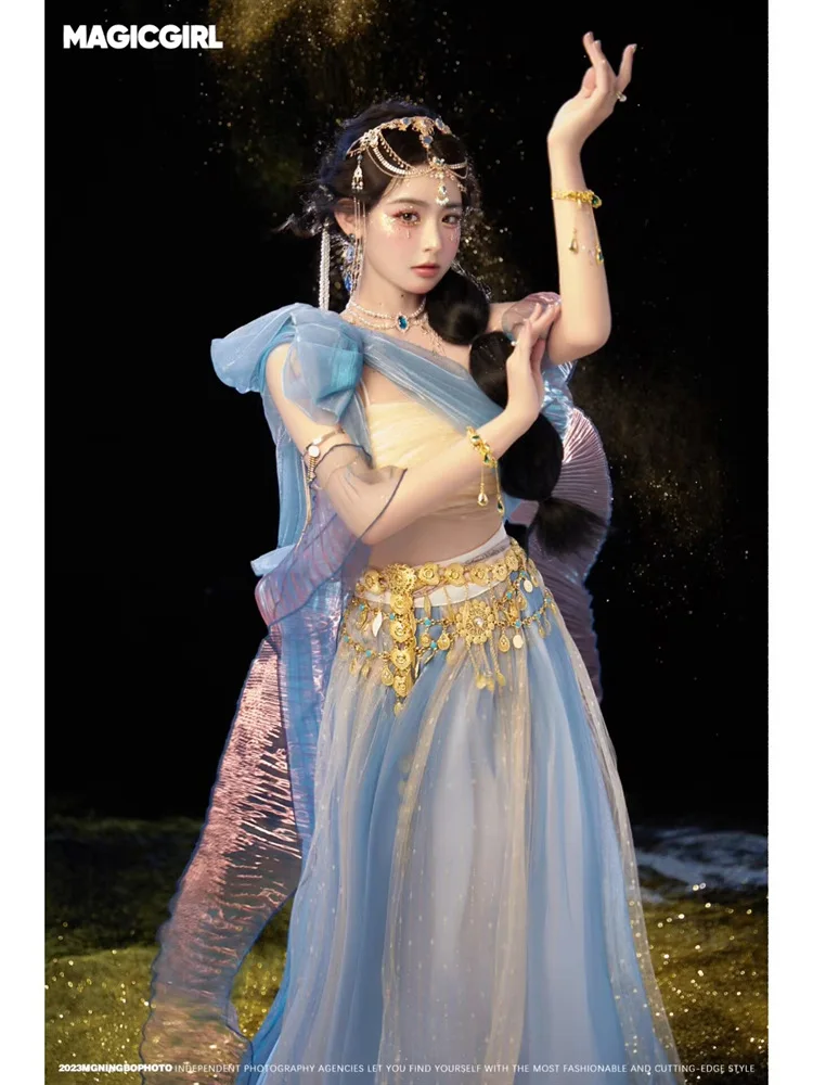 Women's Han Chinese Clothing Studio Pinshang Elements Improved Hanfu Western Dunhuang Dance Kweichow Moutai Exotic