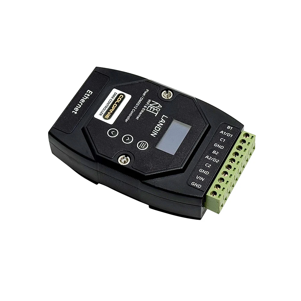 

Пиксельный контроллер Artnet/sACN для SPI, 2 порта, 1360 пикселей, управление DMX512 WS2811 WS2812 WS2815 для светодиодных лент