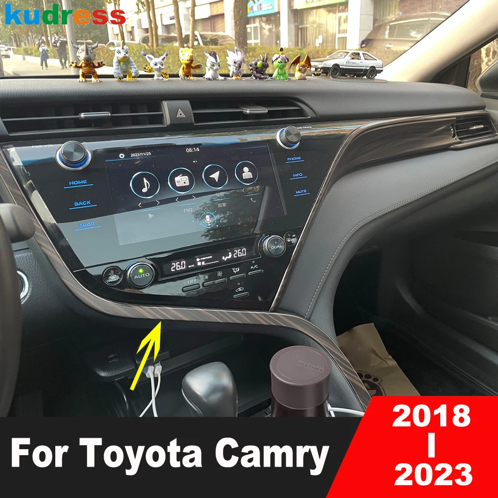 Крышка центральной консоли из углеродного волокна для Toyota Camry 70 2018 2019 2020 2021 2022