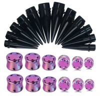 12pairs ear tunnel big gauges ear stretching kit acrylic tapers plugs tunnel ear stretcher expander eyelet expanders earrings