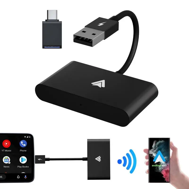 

Wireless Android Auto Adapter Wired & Wireless Auto Dongle Wireless Car Play Dongle Convert Wired To Wireless Car Play Fast