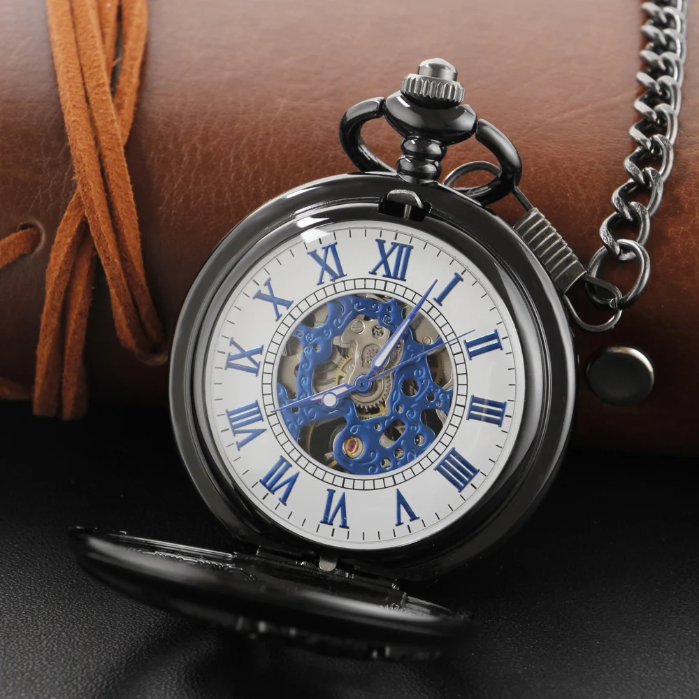 Exquisite Sacred Beast Tianma Embossed Mechanical Pocket Watch Retro Men's Necklace Pendant Clock Women's Jewelry Gift