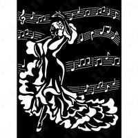 2022 new desire dancer stencil diy layering painting scrapbook paper decoration craft molds coloring embossing reusable template