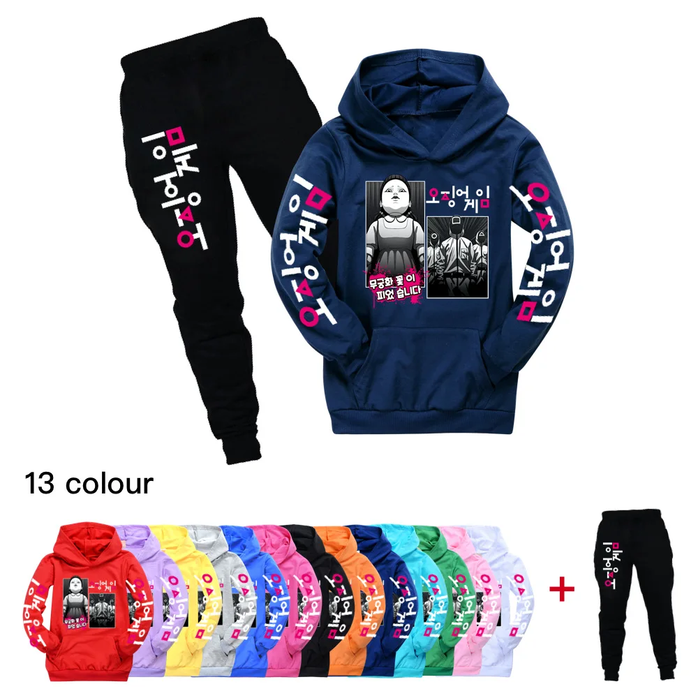 

Kids Clothes Boys Cartoon Tracksuit Tops Pants 2pcs Children Boy Spring Outfits Girls Hoodie Pants Sets 3-16T Fall Sweatshirt
