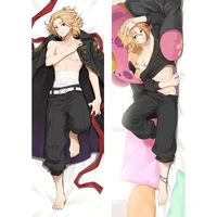 new design anime tokyo revengers manjiro sano dakimakura pillow case peach skin hugging fullbody decorative cover