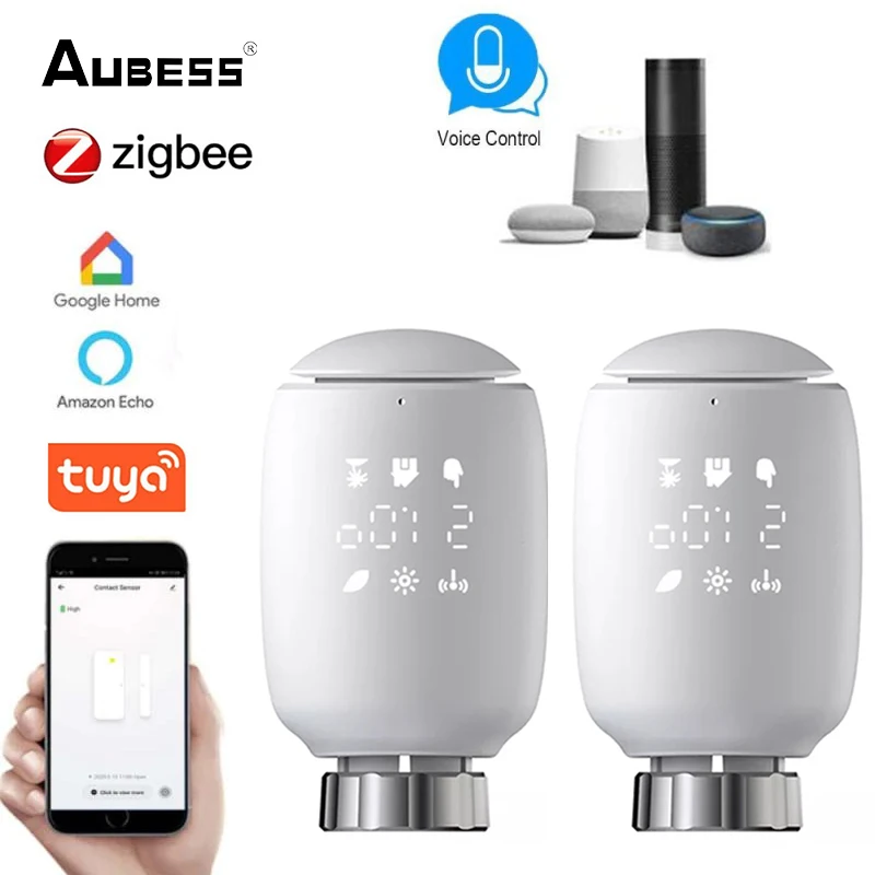 

Термостат Tuya ZigBee программируемый умный с регулятором температуры и голосовым управлением Alexa Google, новинка 2022