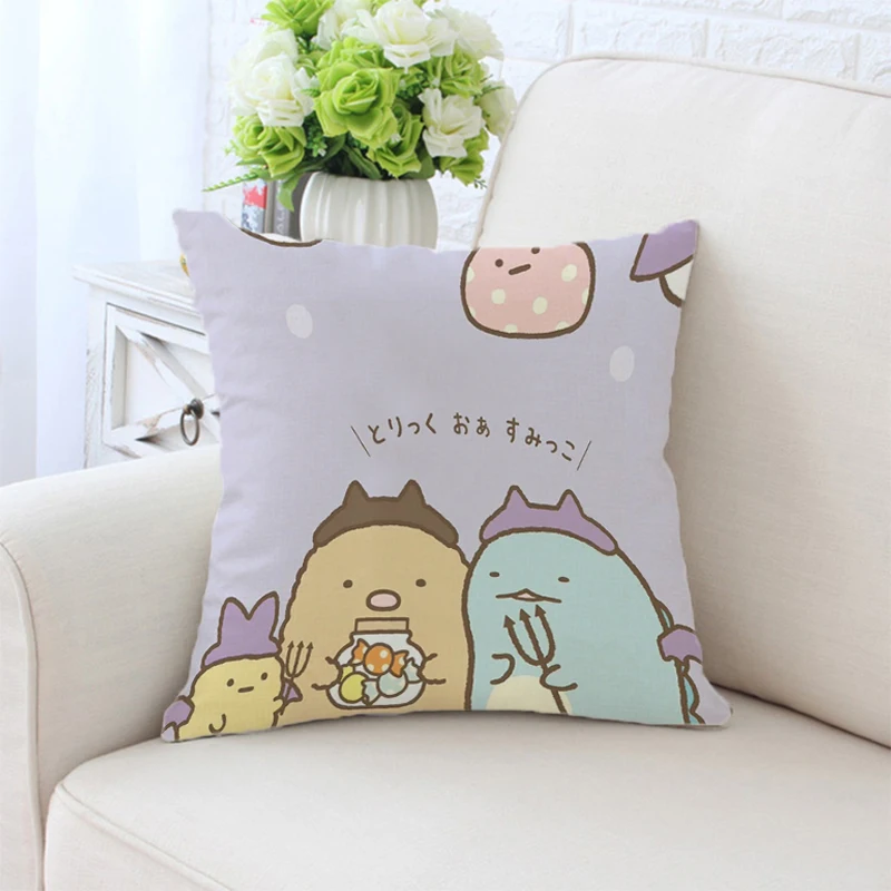 

Короткие Плюшевые наволочки Sumikko Gurashi для подушек декор домашняя наволочка для подушки наволочки 45*45 наволочка для автомобильного дивана декоративная