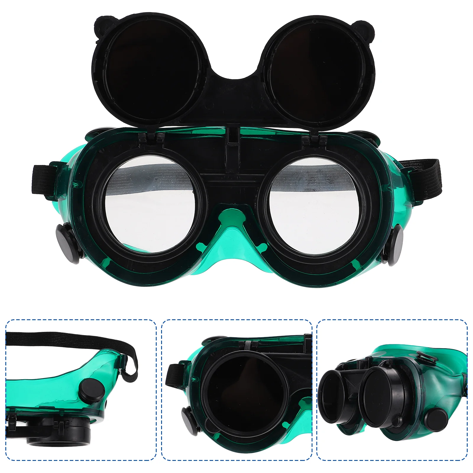 

2pcs Safety Protective Welding Anti-glare Lightweight Flip-Up Welding Goggles Eye Protection Glasses