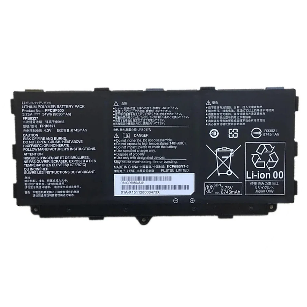 Новый оригинальный аккумулятор для ноутбука FPCBP500 3 75 В 34 Втч Fujitsu Arrows Tab Q506 Q507 FPB0327 CP