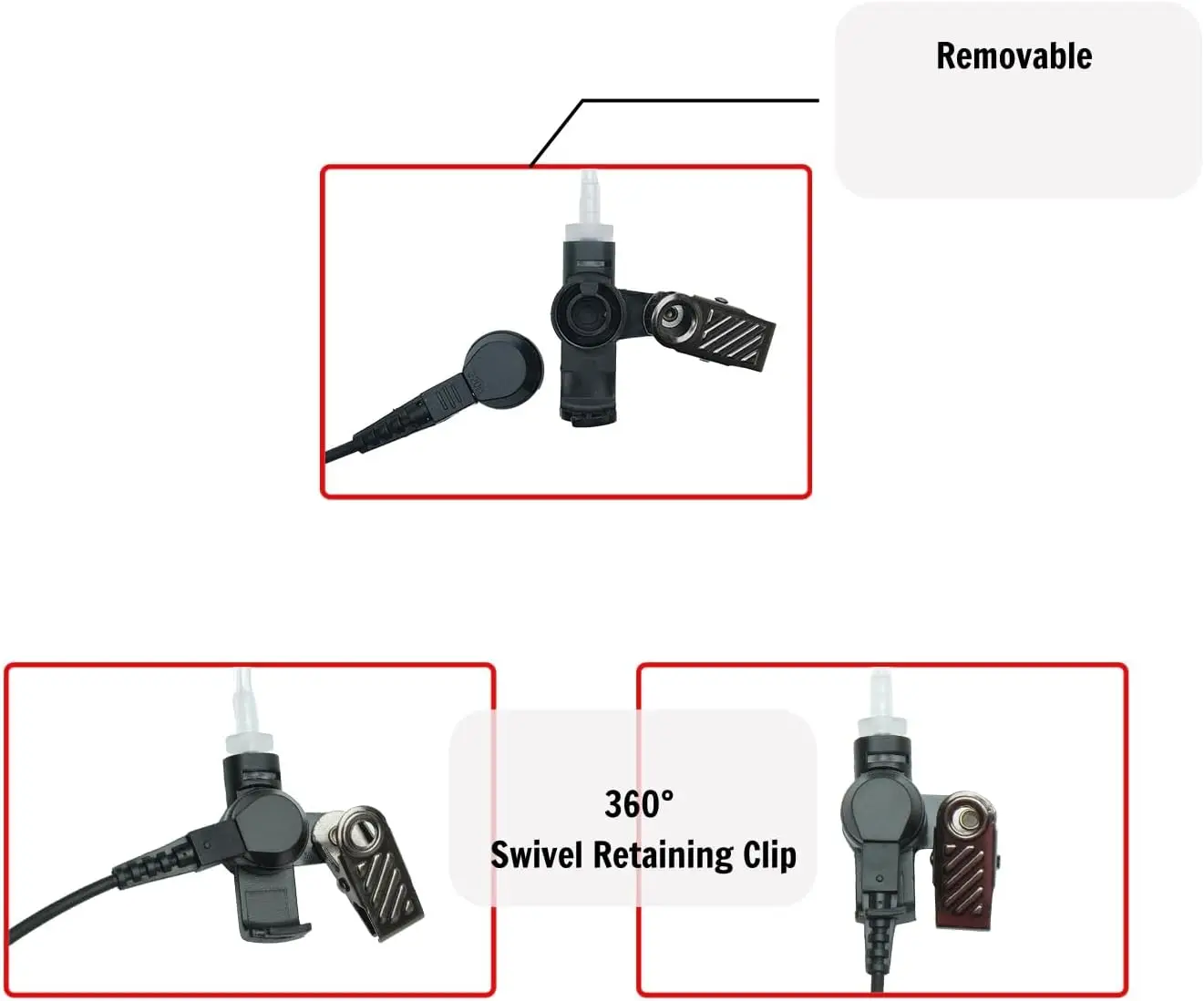 Фото Гарнитура с микрофоном и кнопкой PTT, 2-контактная, для Motorola CP200 CP200D CP185 CP100d CLS1410 CLS1110 DTR650 dlr1060 dlr1020 bc130 magone bpr40 №4