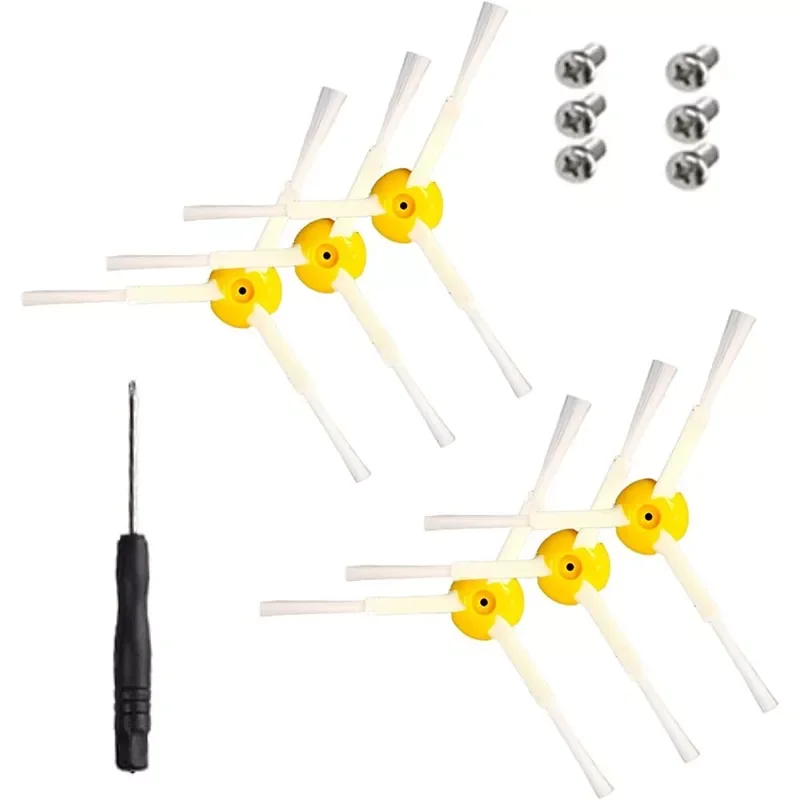 

NEW2023 6Pcs Spare Side Brushes Spare Parts Brush For Roomba 500,600 And 700 Series - Includes Screws And Screwdriver