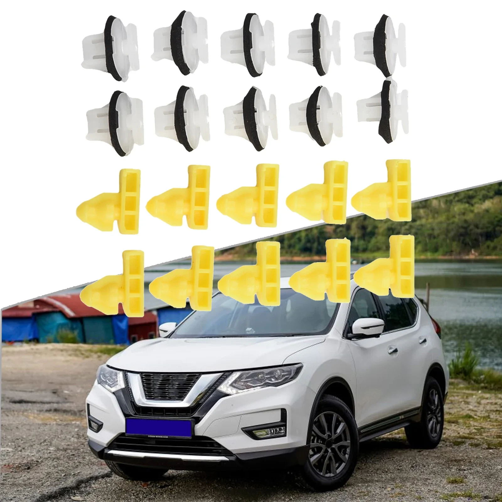 

20 шт., клипсы для переднего и заднего крыла для Nissan 2011-2017, X-Trail T31 2007-2014