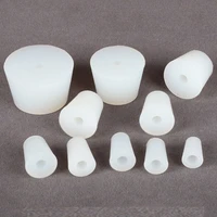 135pcs silicone plug with hole high temperature acid alkali resistance cover stoppers for laboratory triangle flask tube plug