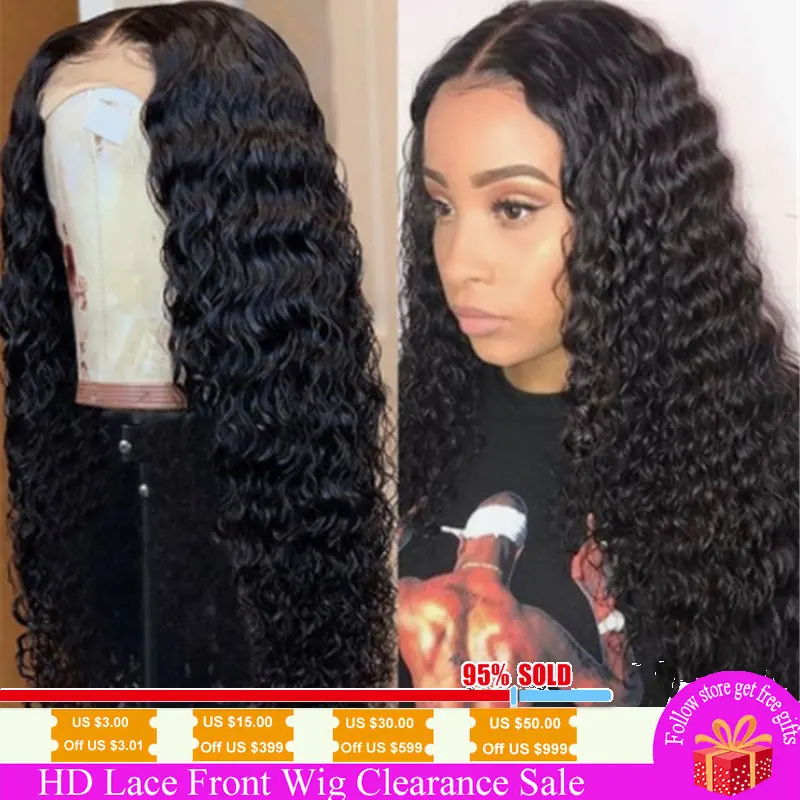 Deep Wave Lace Front Wig Human Hair Wigs 13x6 Lace Front Wig PrePlucked Bleached Knots Wigs 13x4 Loose Deep Wave Frontal Wig