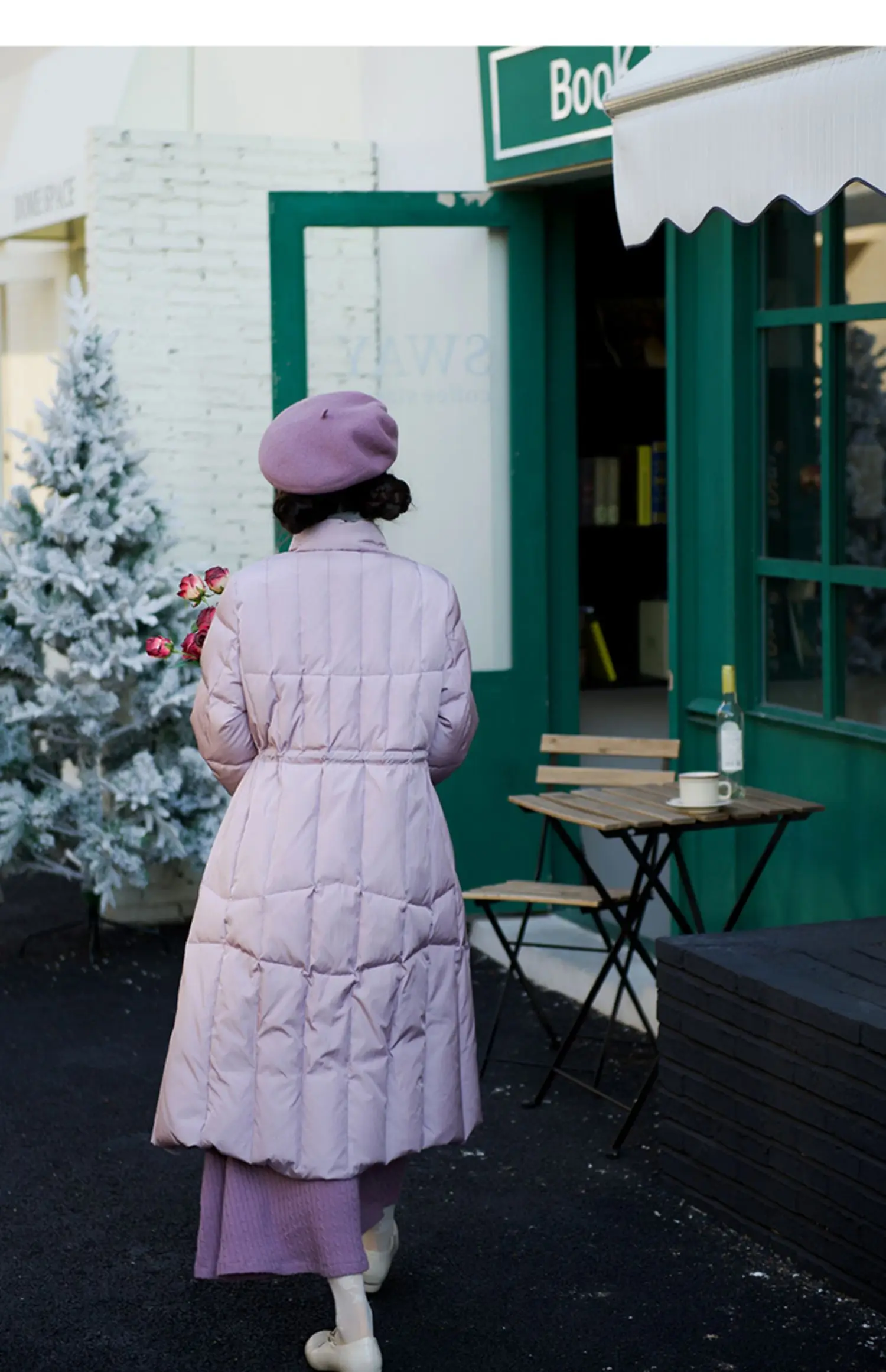 2023 Style Pink White Duck down Light Warm down Jacket